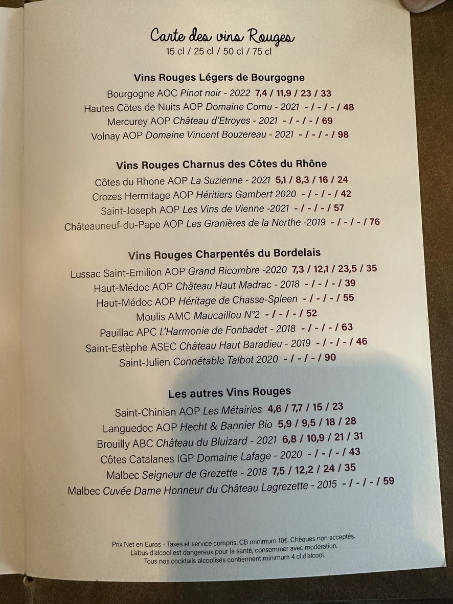 Le Central Bellevue menu 4