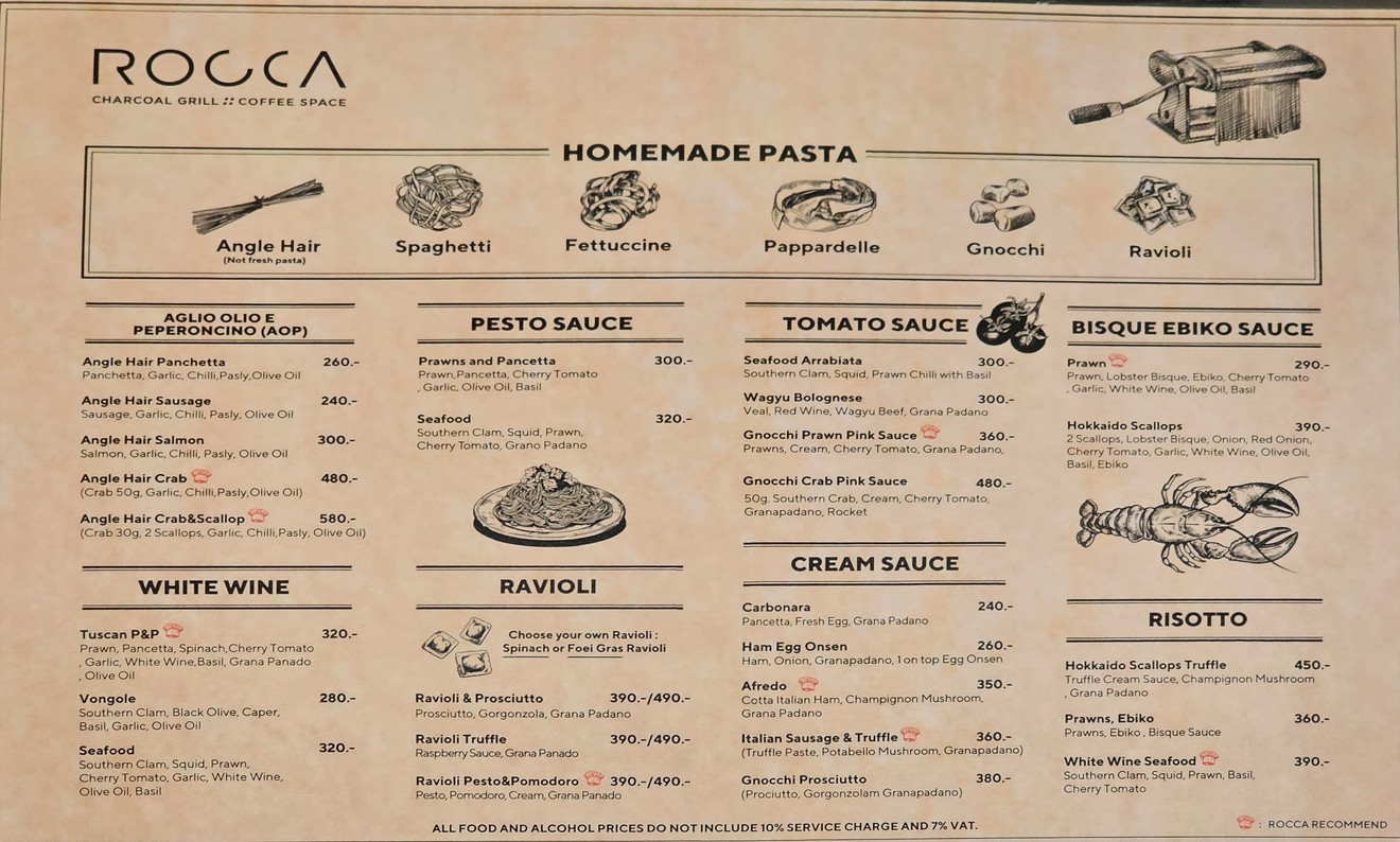 ROCCA BKK menu 2