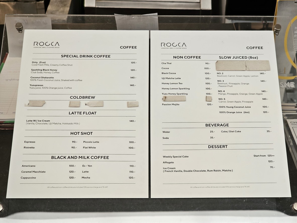 ROCCA BKK menu 3