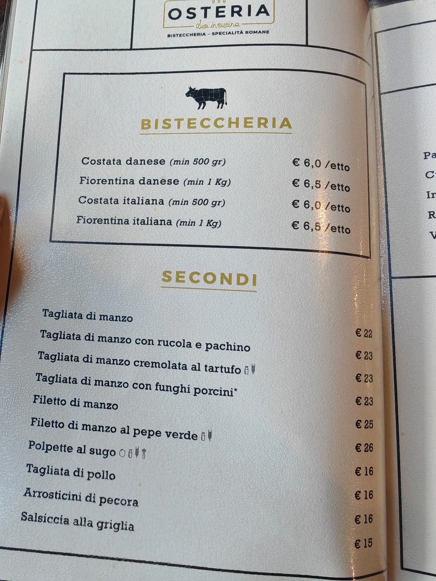 Osteria Luci in cucina menu 3