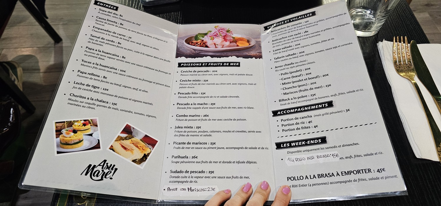 Asu Mare menu 1