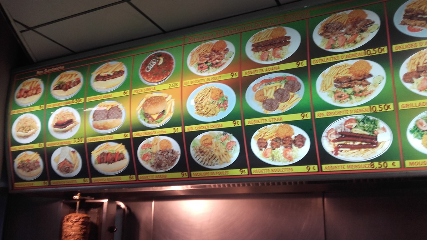 Les Délices d'Antalya menu 2