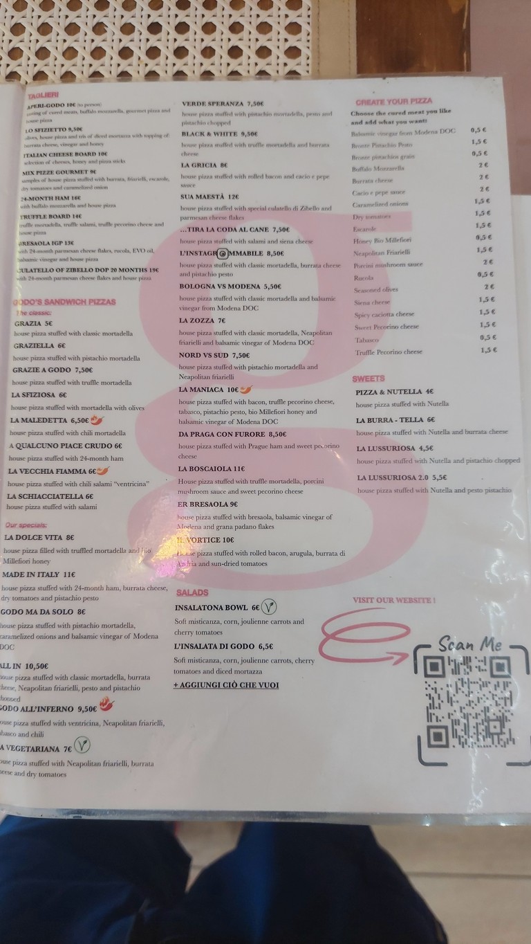 Godo dal 1661 menu 2