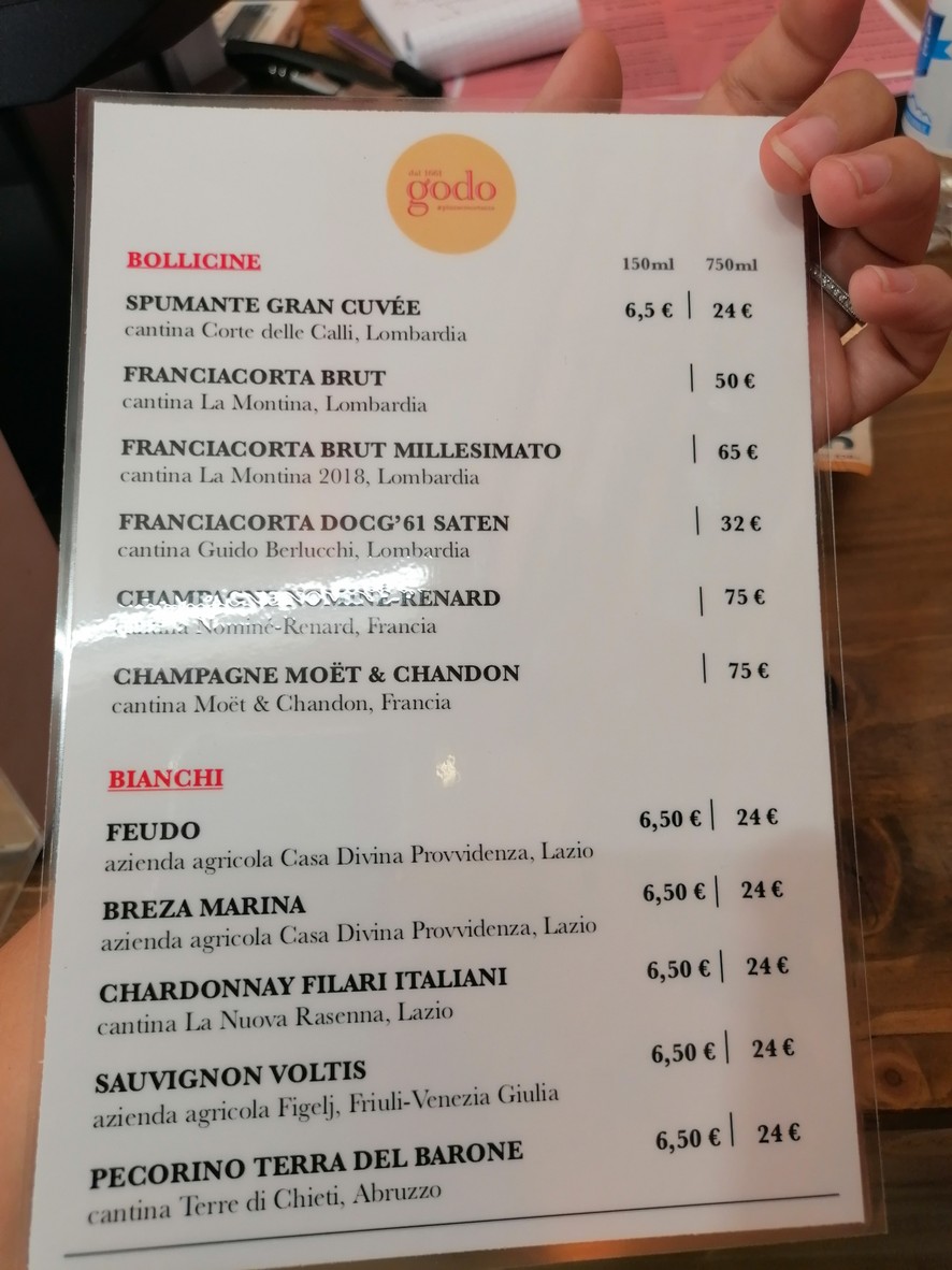 Godo dal 1661 menu 3