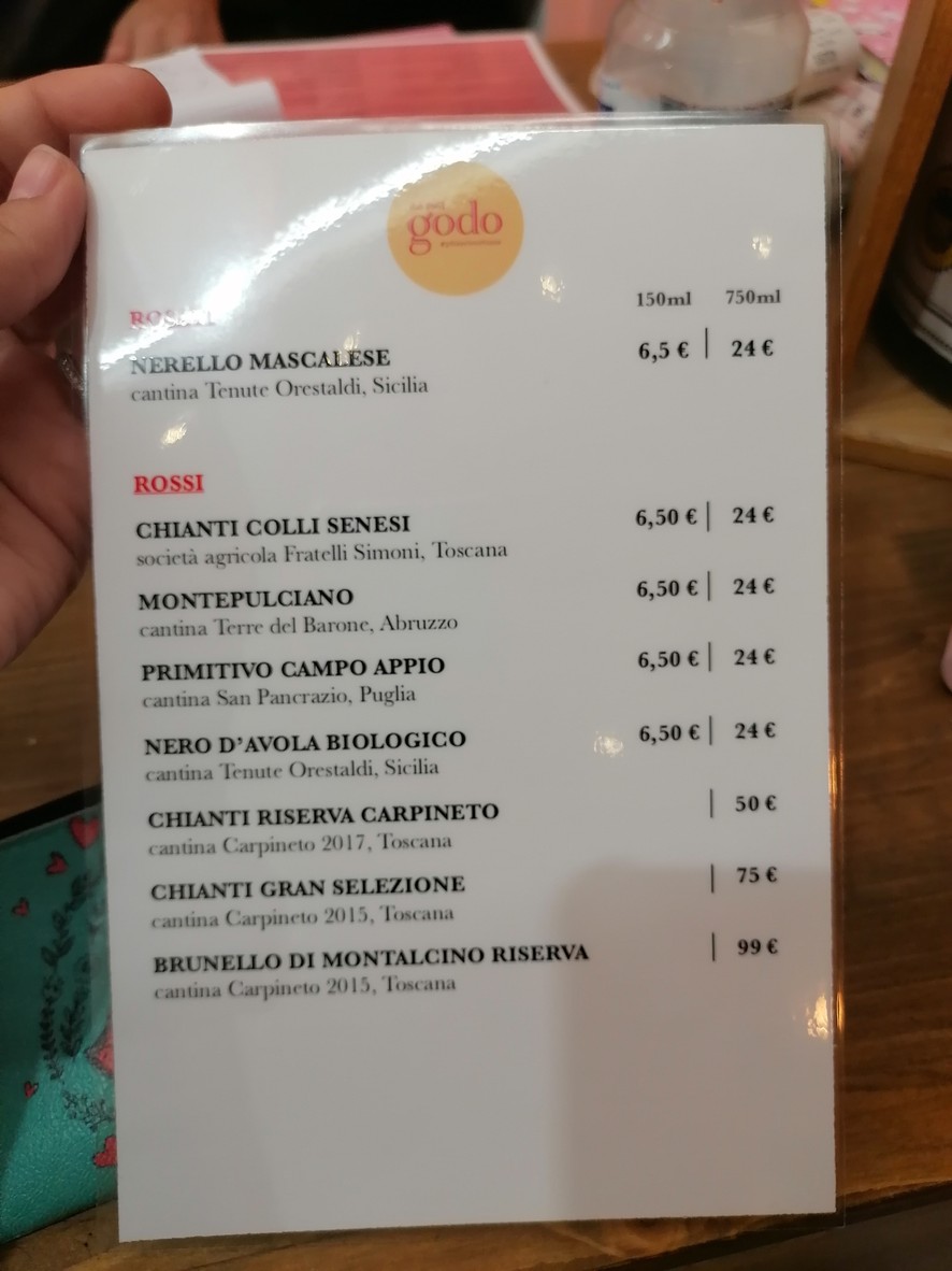 Godo dal 1661 menu 4