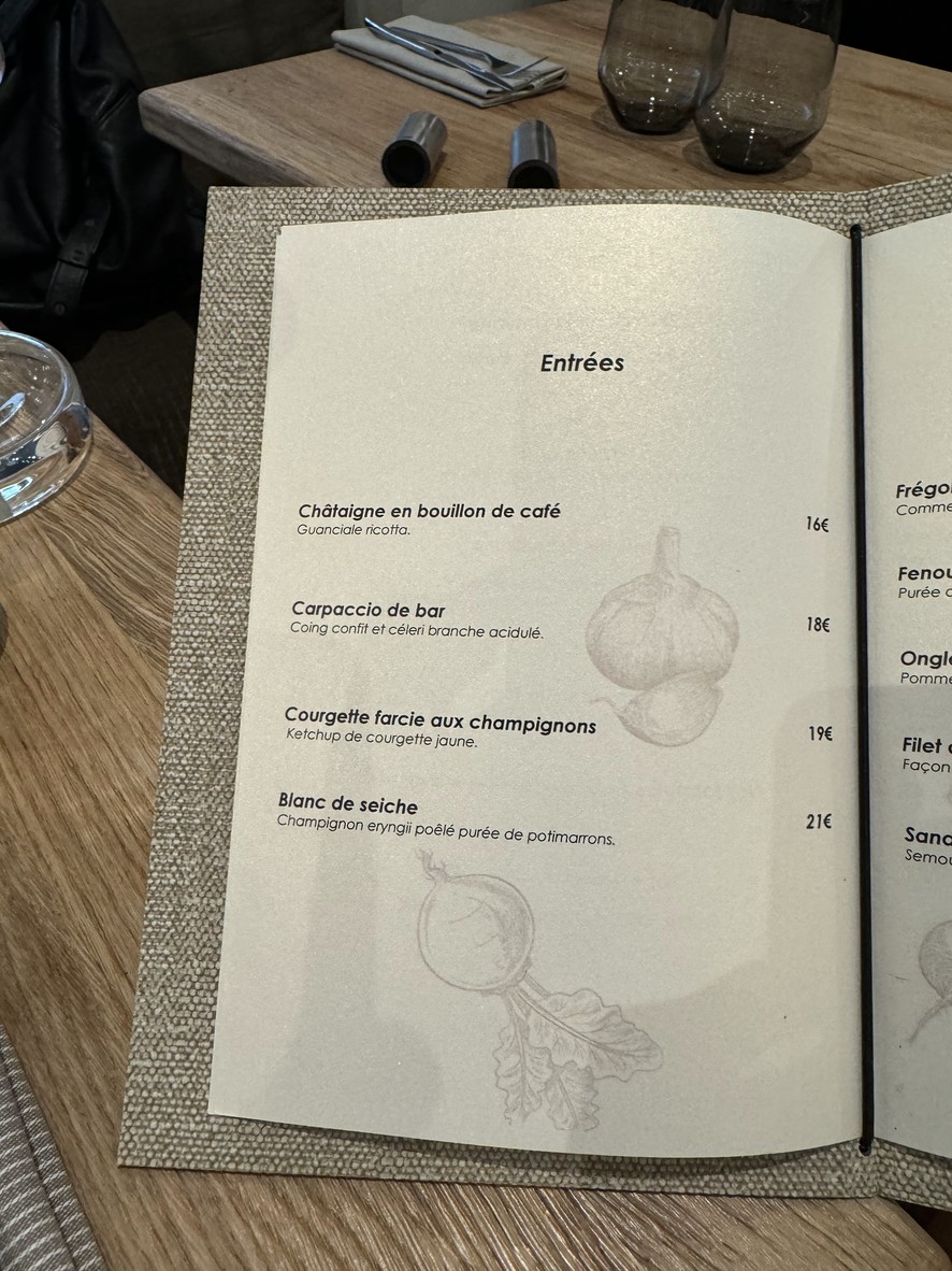 Ma Dame menu 1