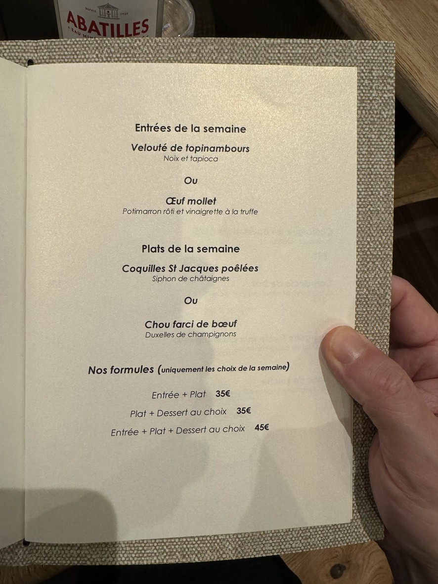Ma Dame menu 2