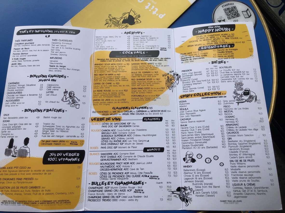 P'tit Coco menu 2