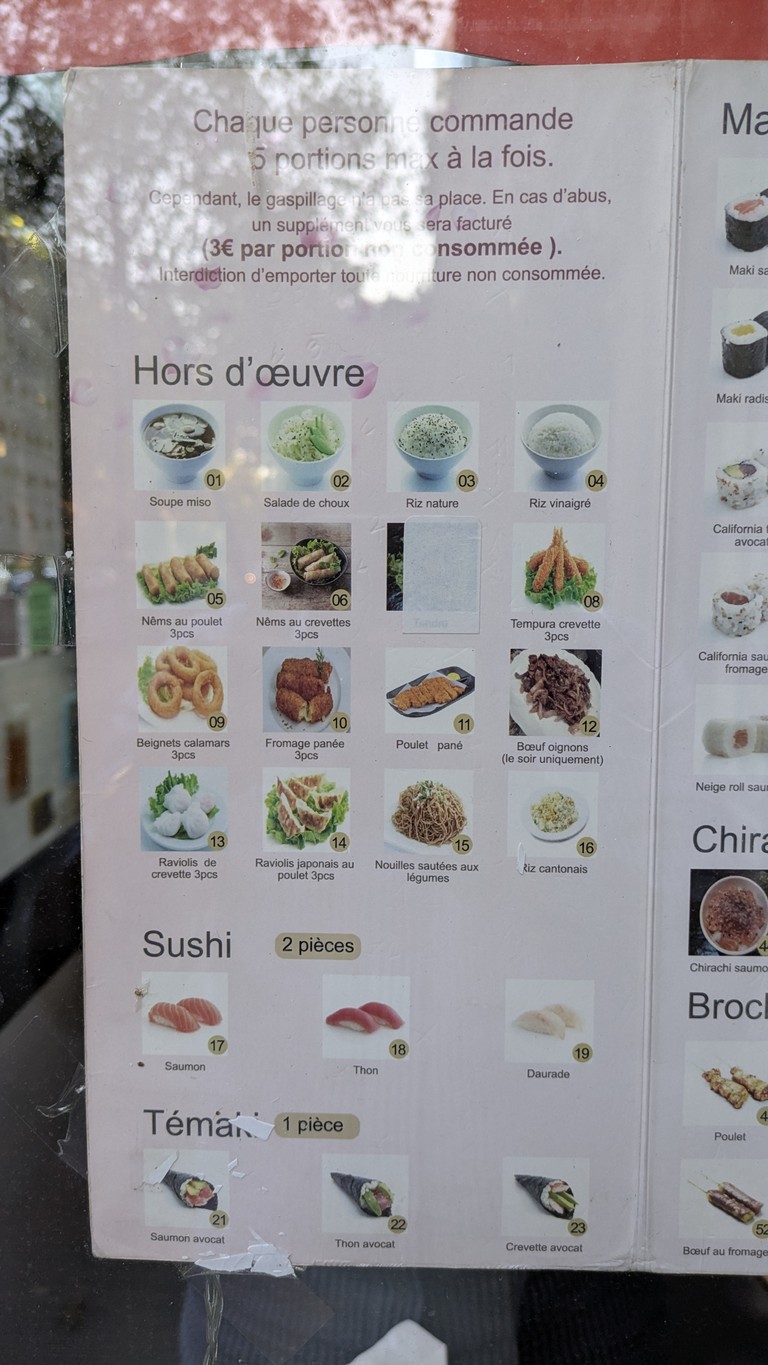 Sushi Fleur menu 2