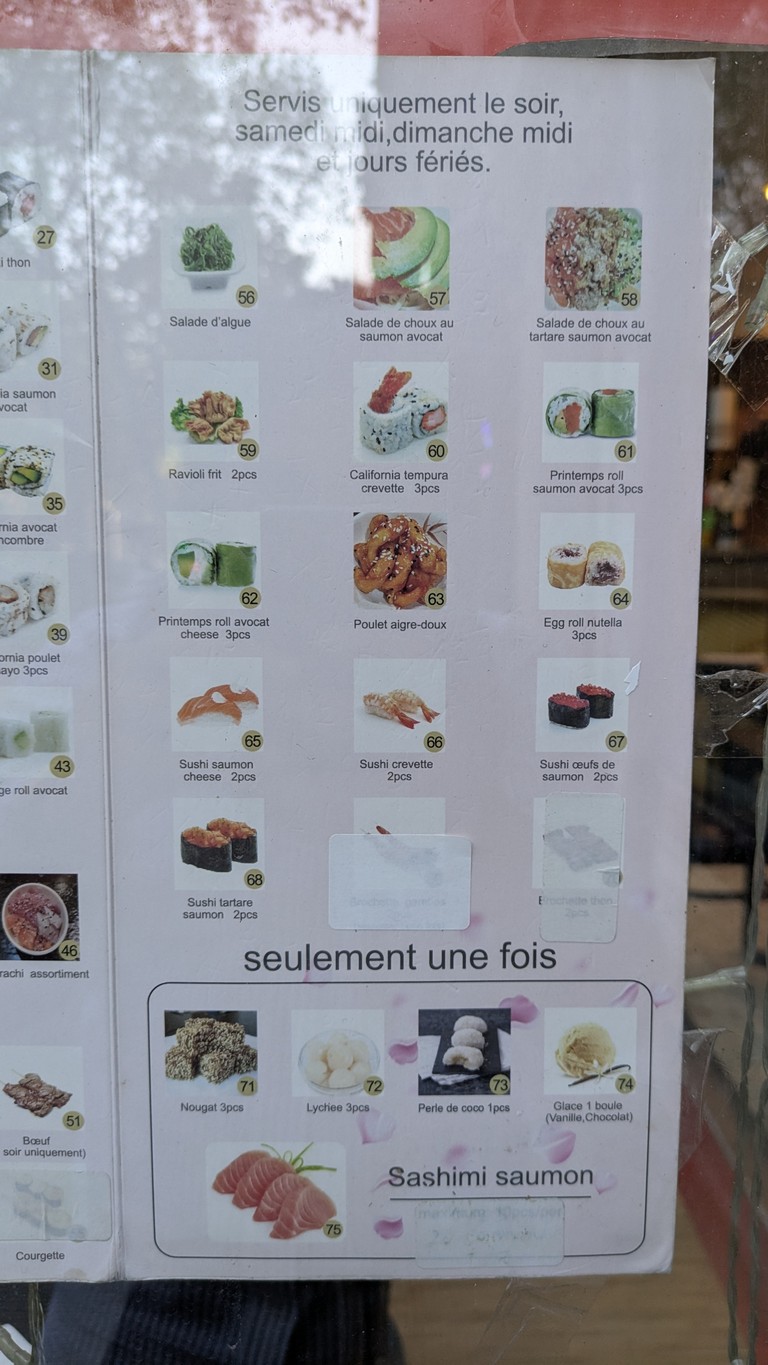 Sushi Fleur menu 3