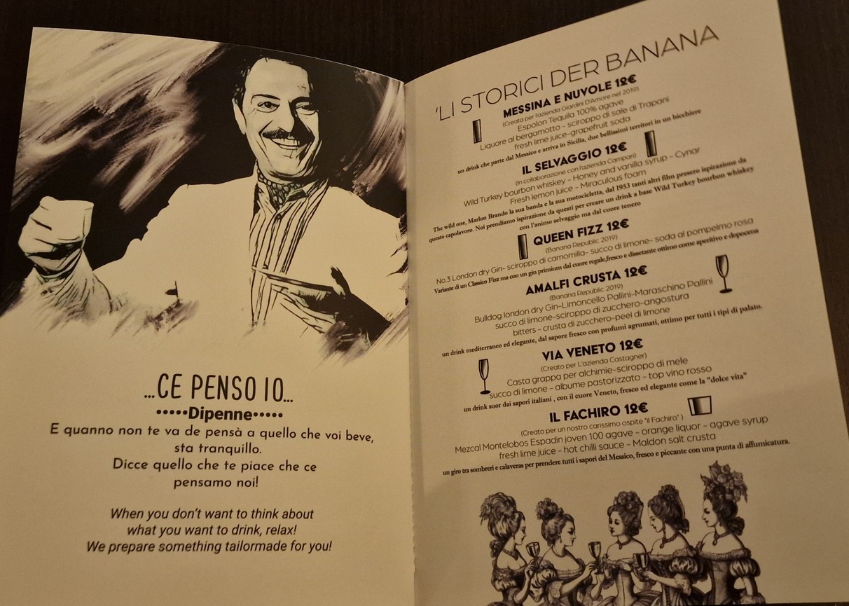 Banana Republic Roma menu 6