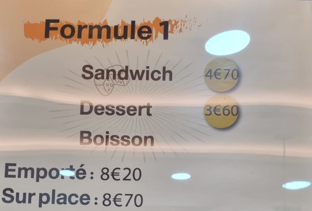 Le Nid à Pain menu 1