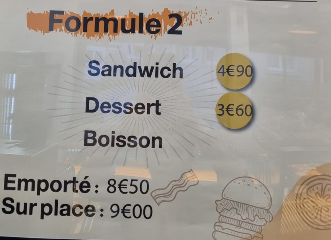 Le Nid à Pain menu 2