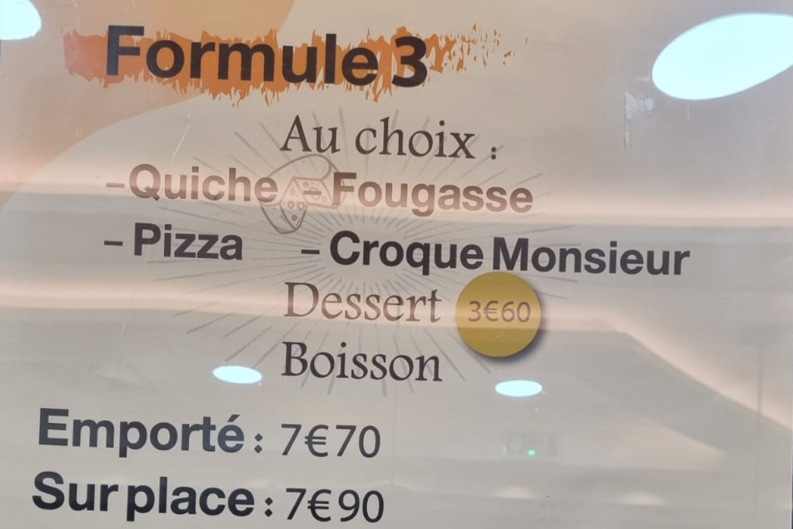 Le Nid à Pain menu 3