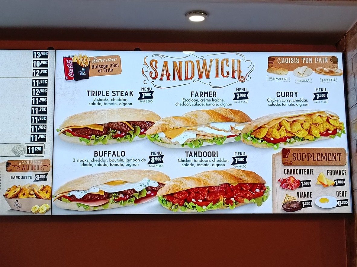 Ben's Coffee menu 2