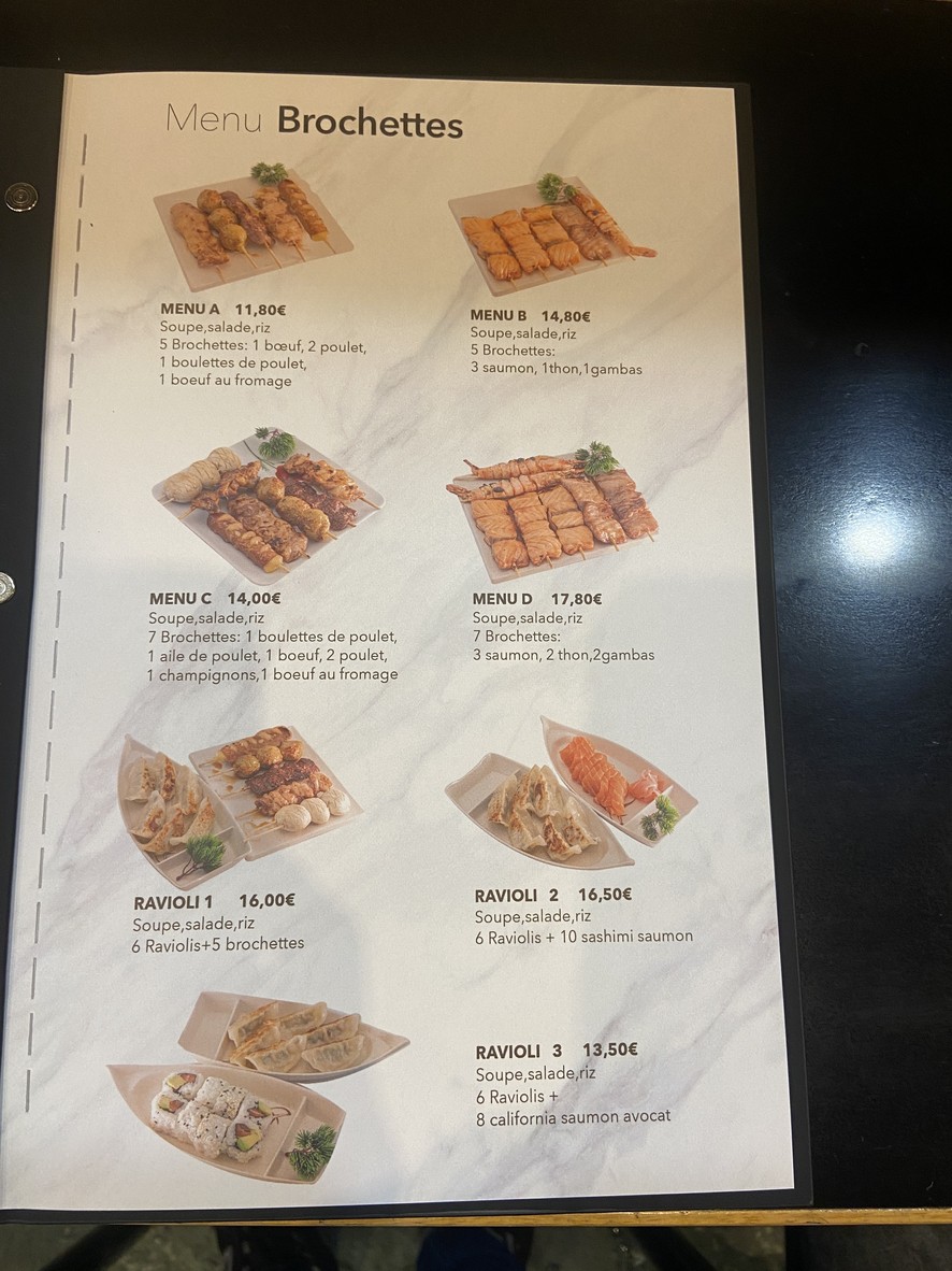 Tokyo menu 2