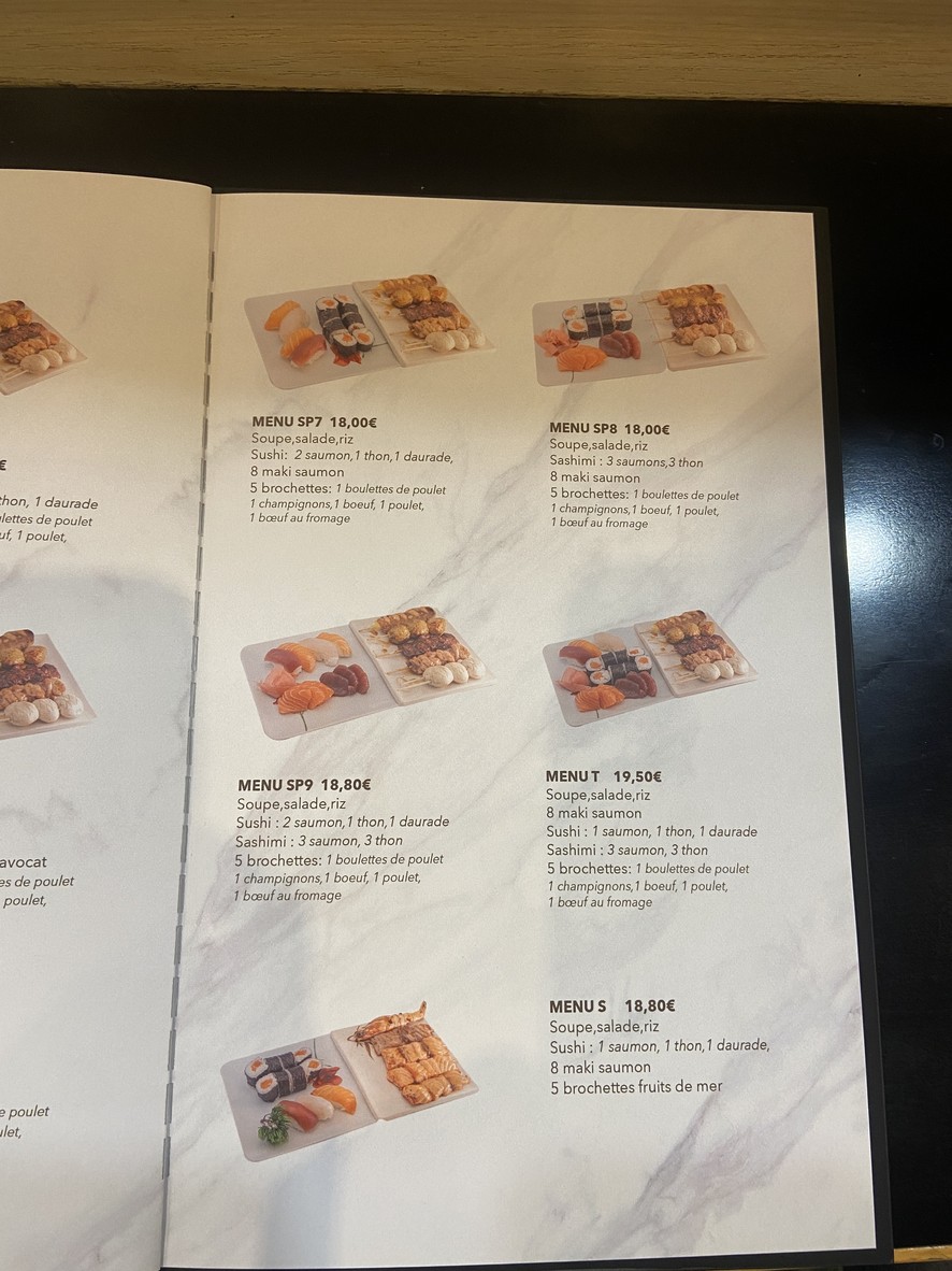 Tokyo menu 3