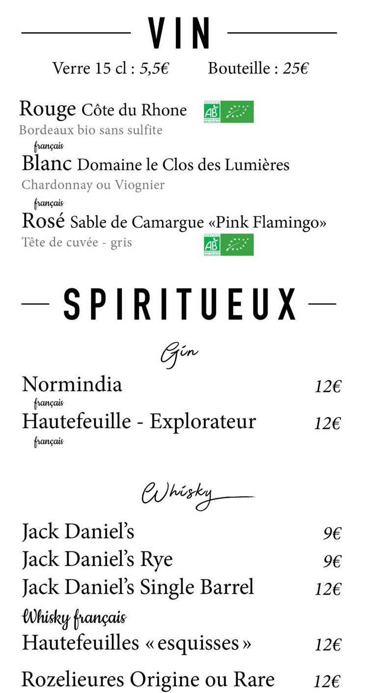 Le Mammouth menu 2