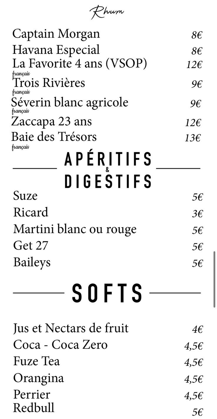 Le Mammouth menu 4
