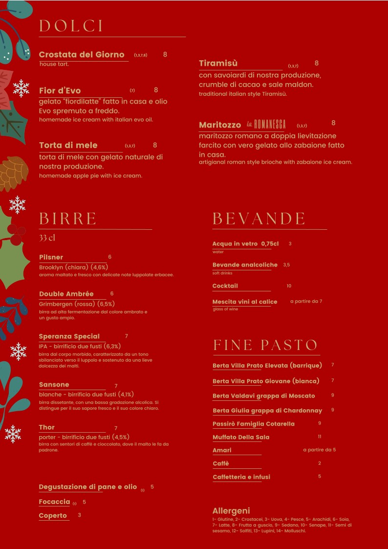 La Romanesca Osteria Pizzeria menu 3