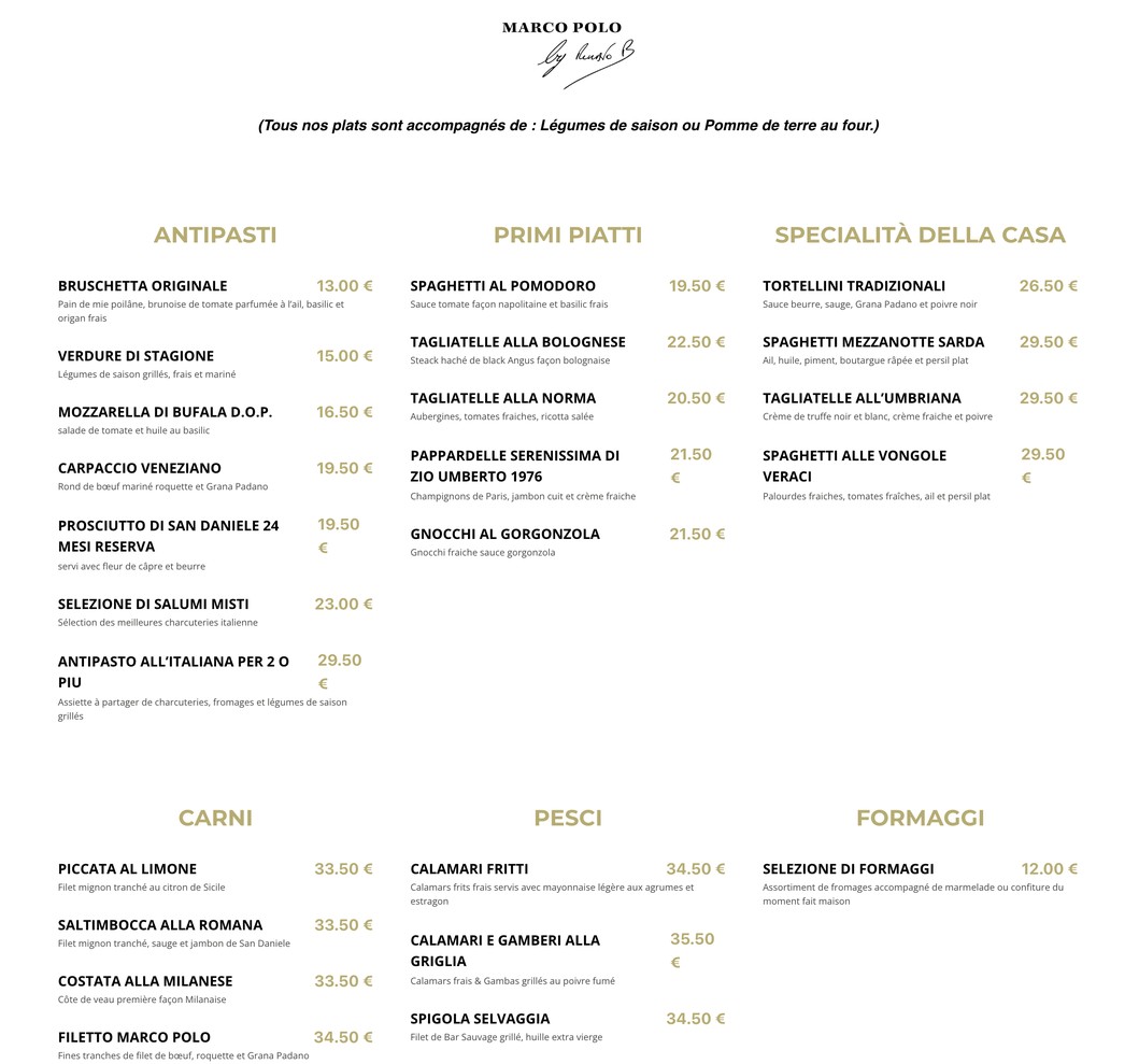 Marco Polo by Renato B menu 1