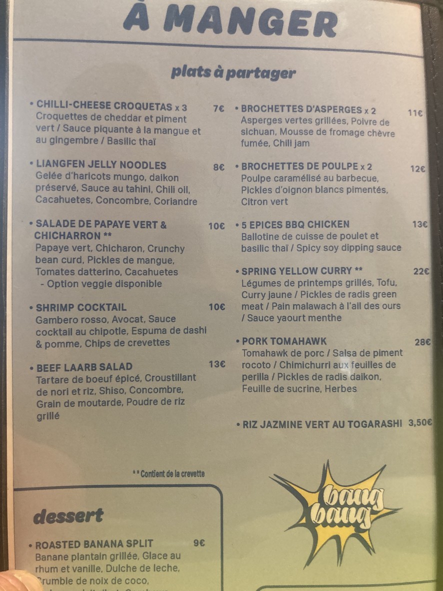 BangBang Restaurant menu 2