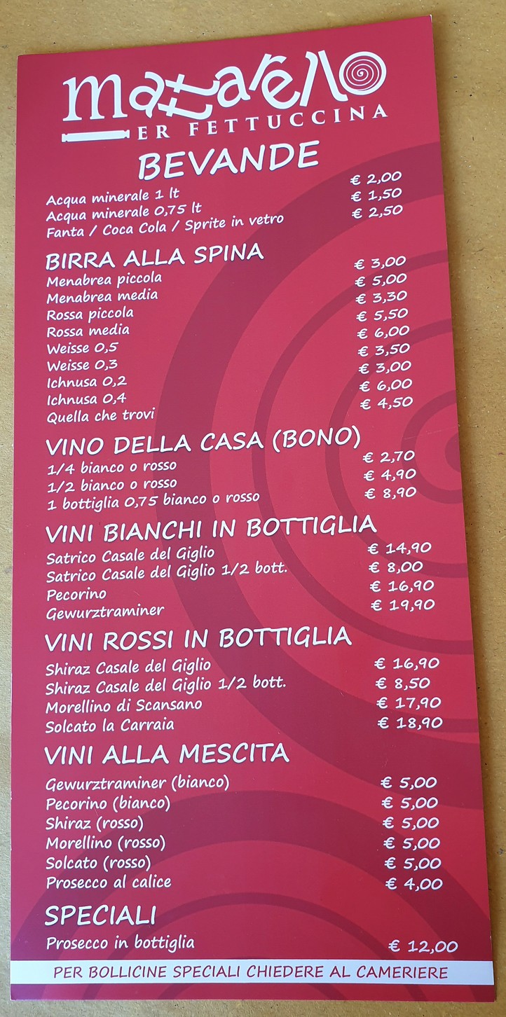 Er Fettuccina menu 5