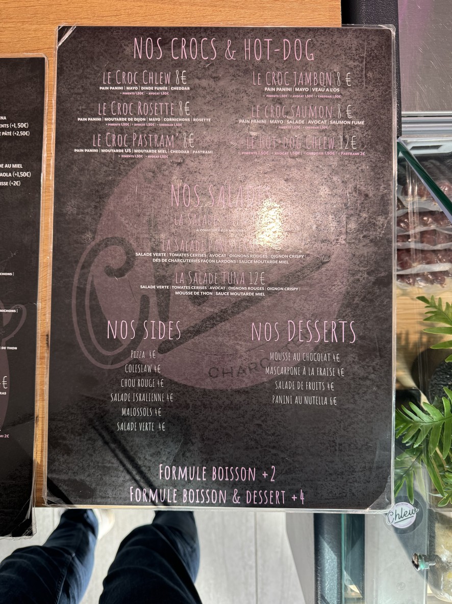 Chlew menu 1