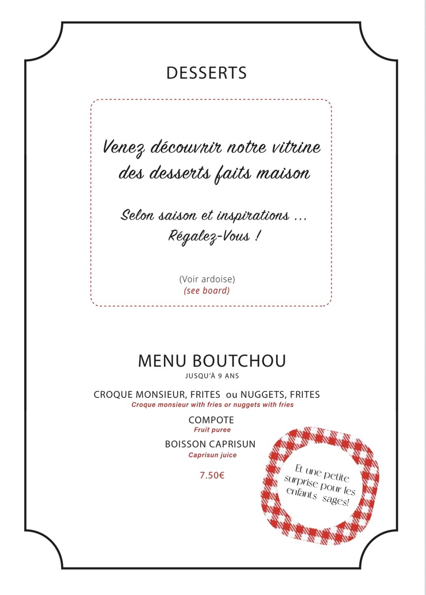 Café de la Gare menu 3