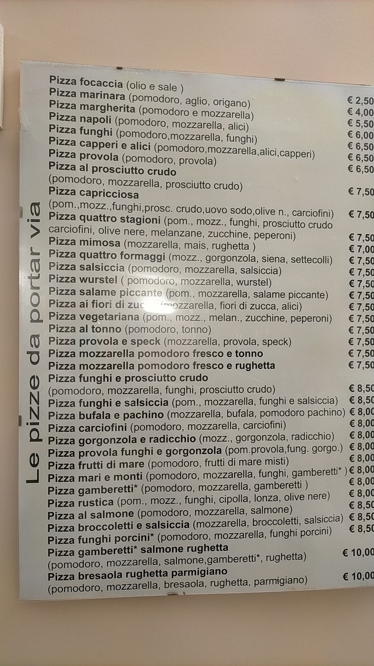 L'antica Roma menu 3