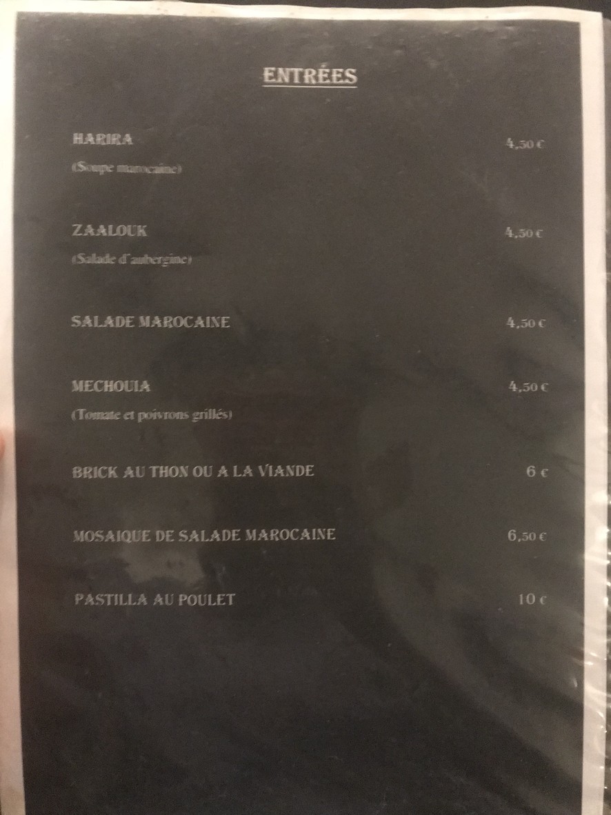 Chez Younice menu 2