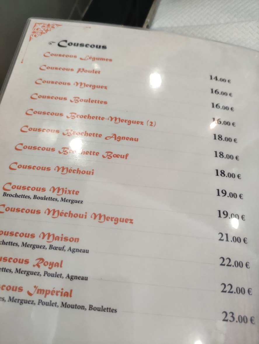 Au Bon Accueil menu 3