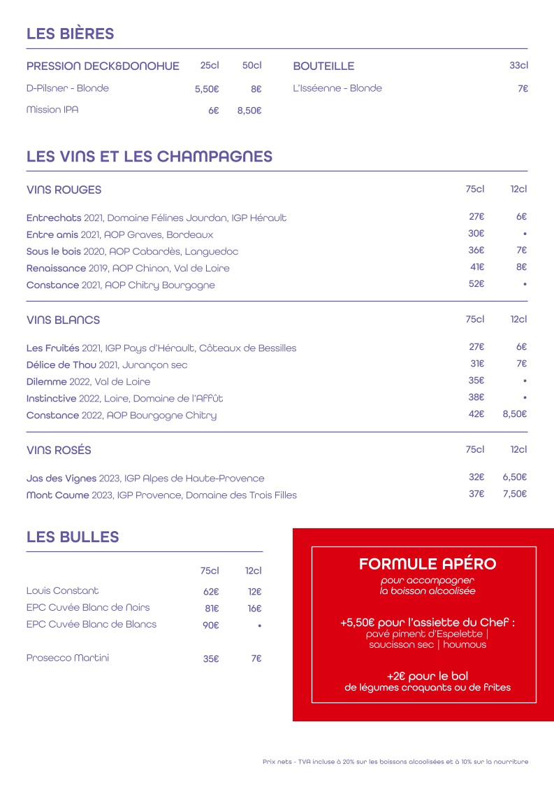 Le Nida menu 3