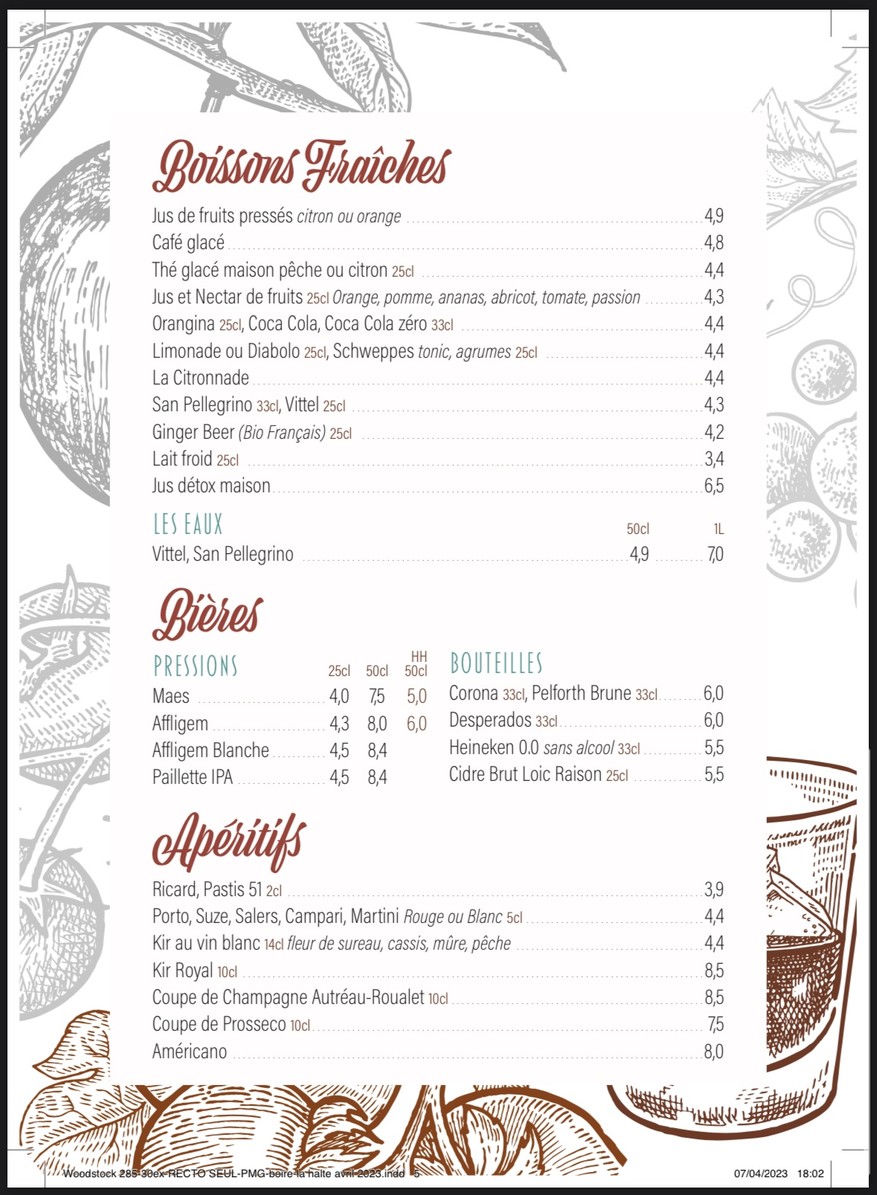 La Halte Paris 13 menu 2