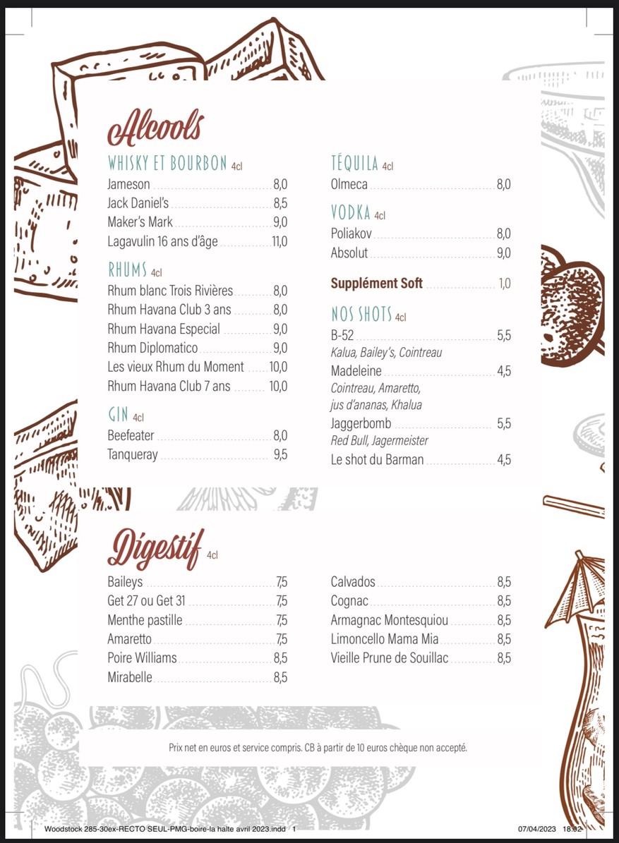 La Halte Paris 13 menu 4