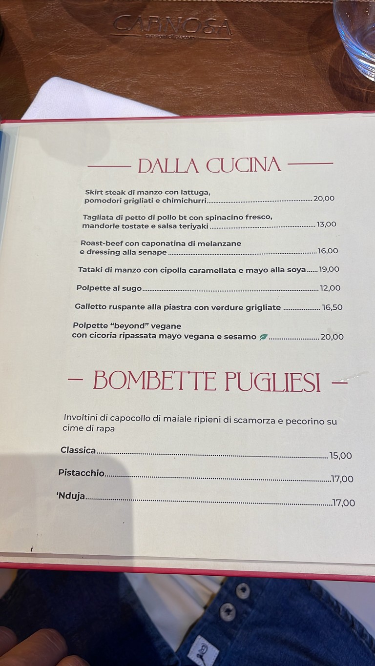 Ristorante Carnosa Roma Prati menu 3