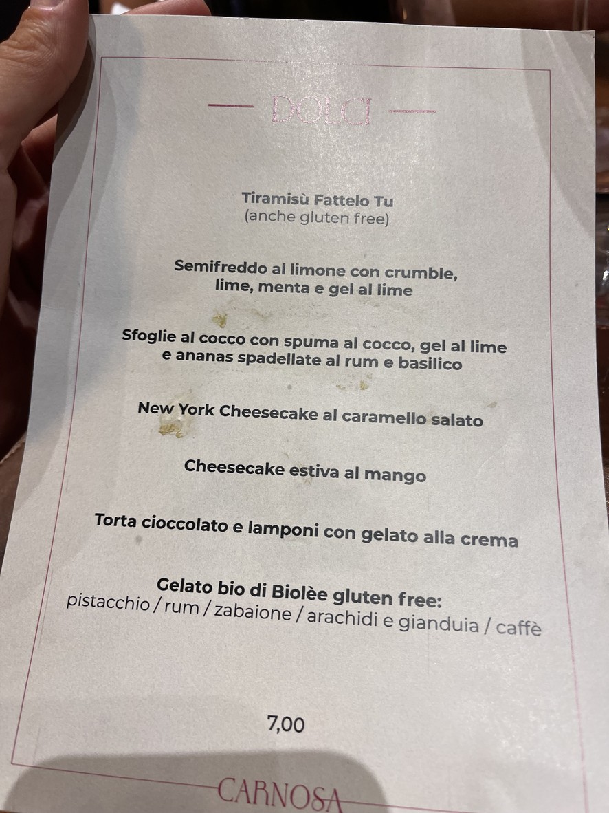 Ristorante Carnosa Roma Prati menu 5