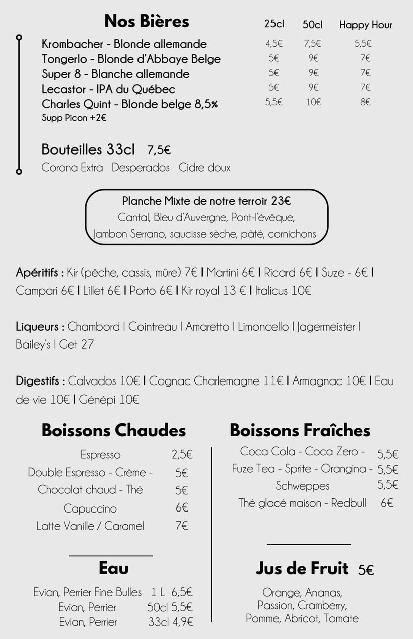 Rêva Brasserie BNF menu 4