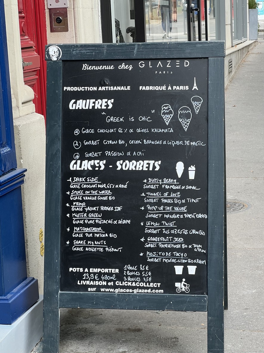 Glazed Pasteur menu 2