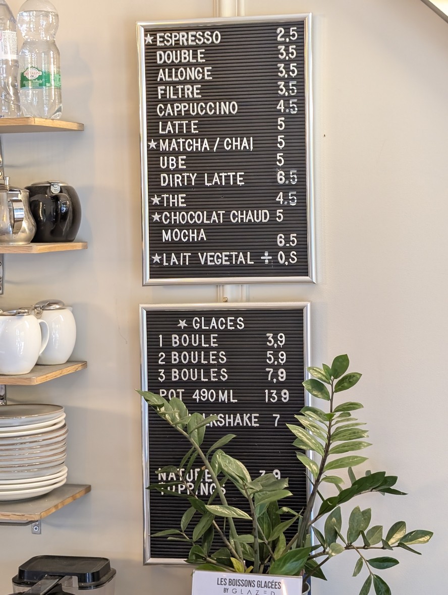 Glazed Pasteur menu 3