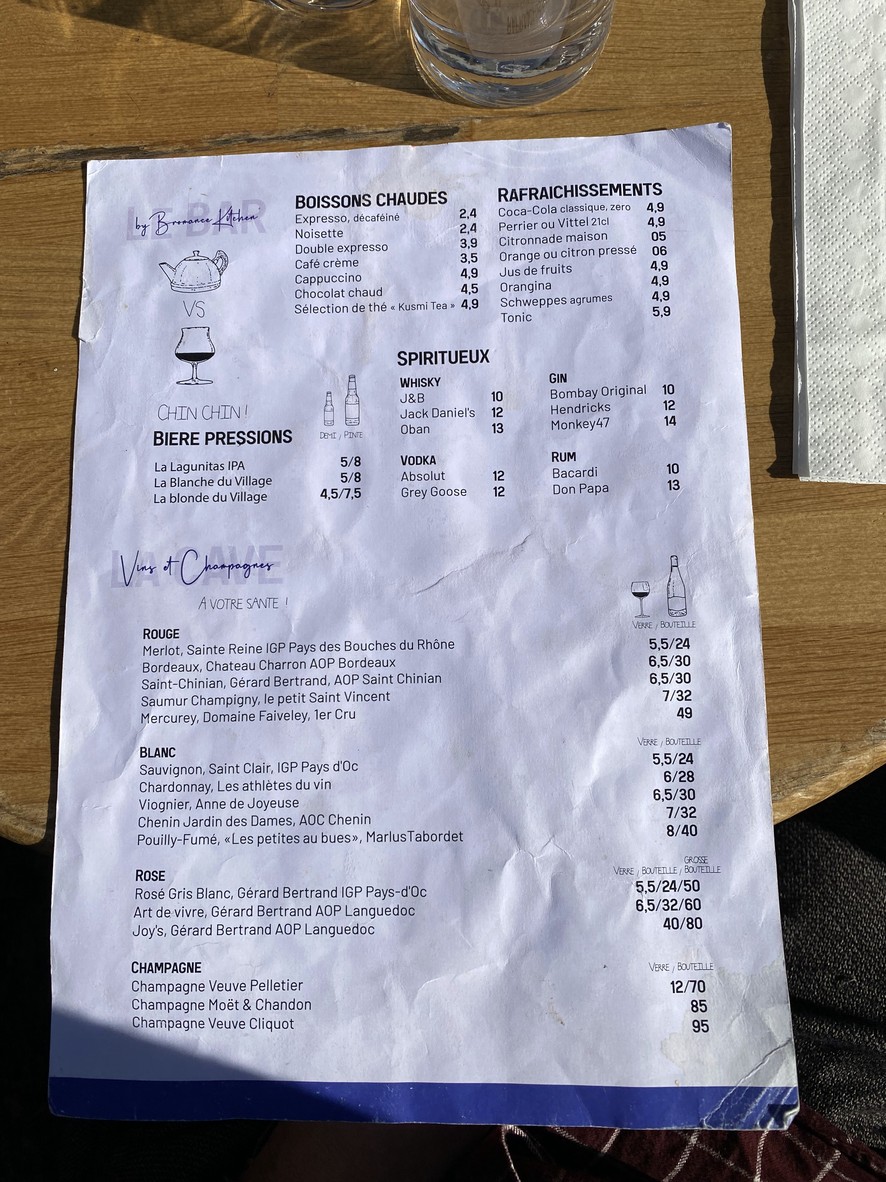 Le Village Courcelles menu 2