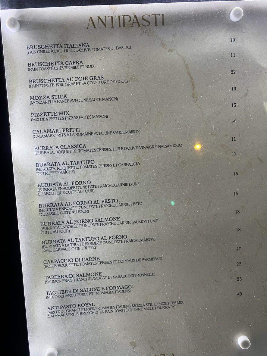 مطبخ إيطالي menu 1