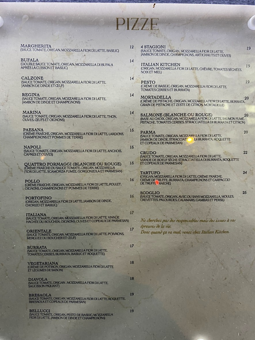 مطبخ إيطالي menu 2
