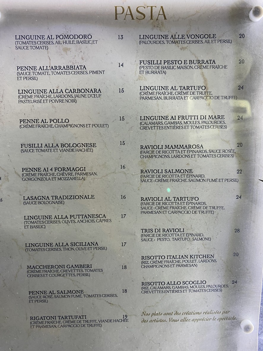 مطبخ إيطالي menu 3