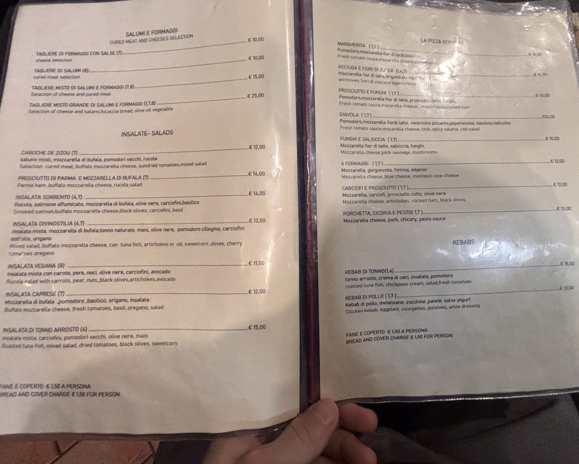 Divinostilia food&winebar menu 2
