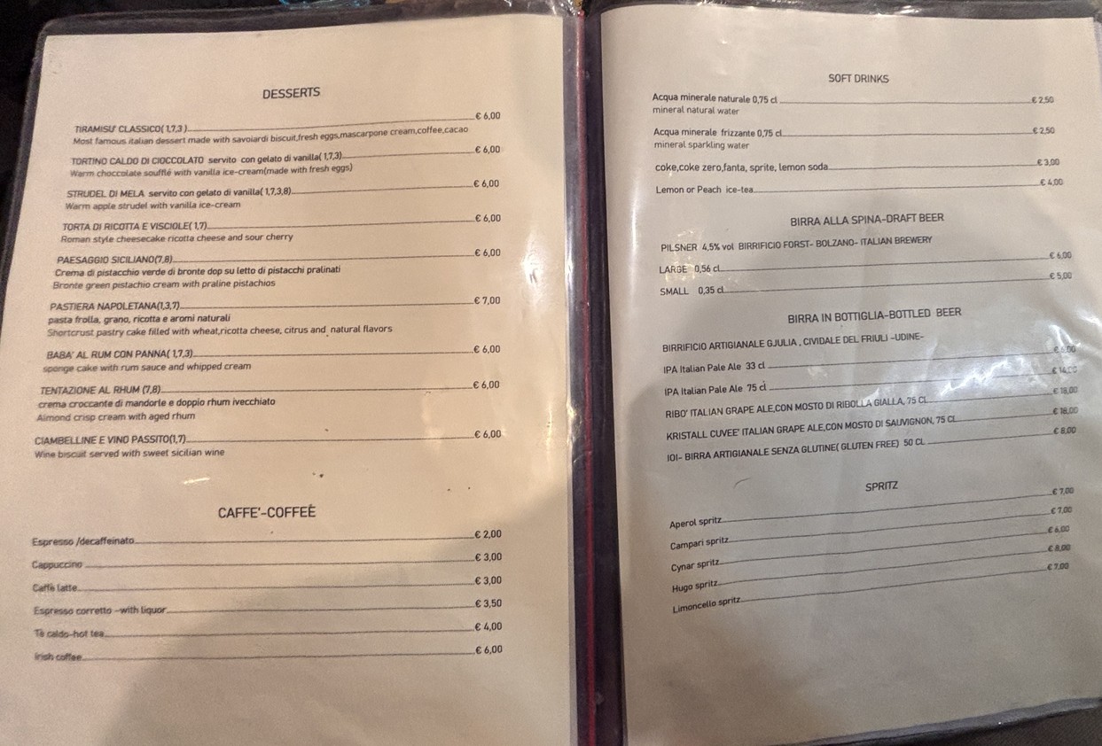 Divinostilia food&winebar menu 4