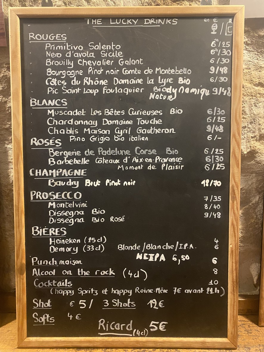 LuckyBastard menu 2