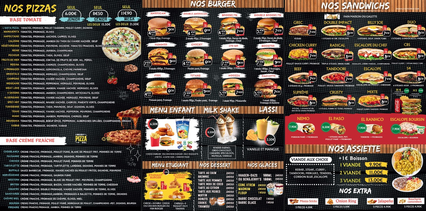 Ozita restaurant menu 2