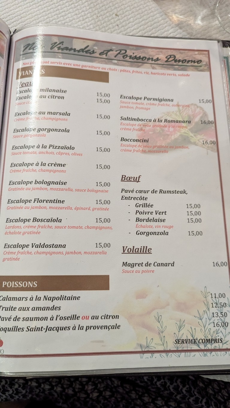 Pizza Duomo menu 3