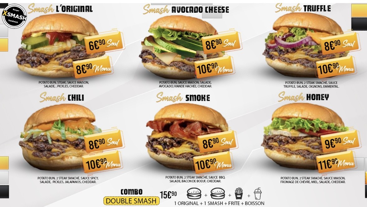 Xsmash menu 1